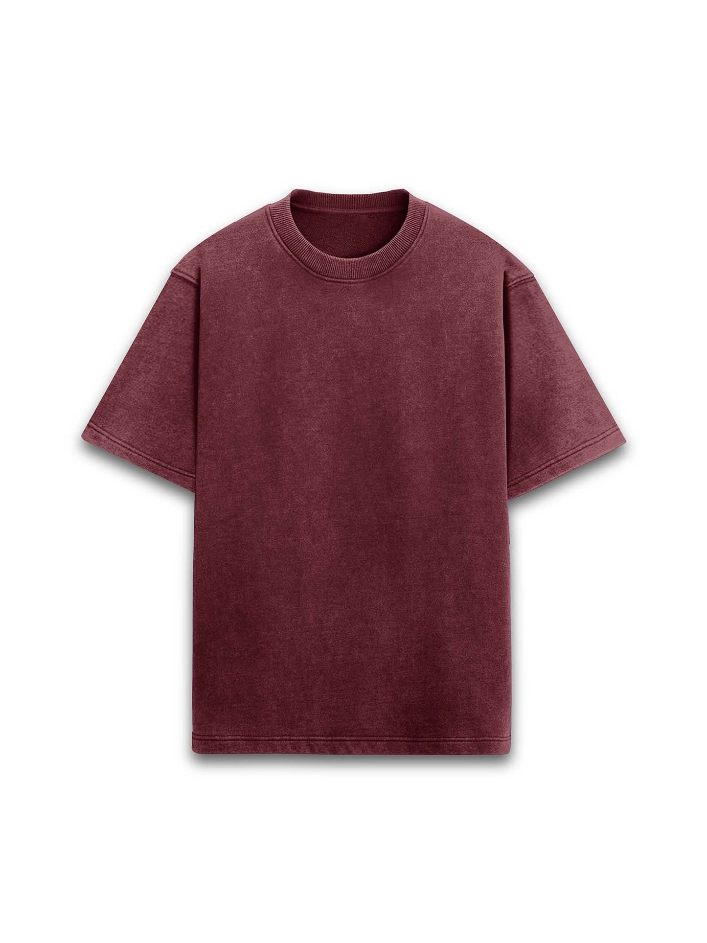 Claret Unisex Maroon Acid Wash Oversized T-shirt | Maroon