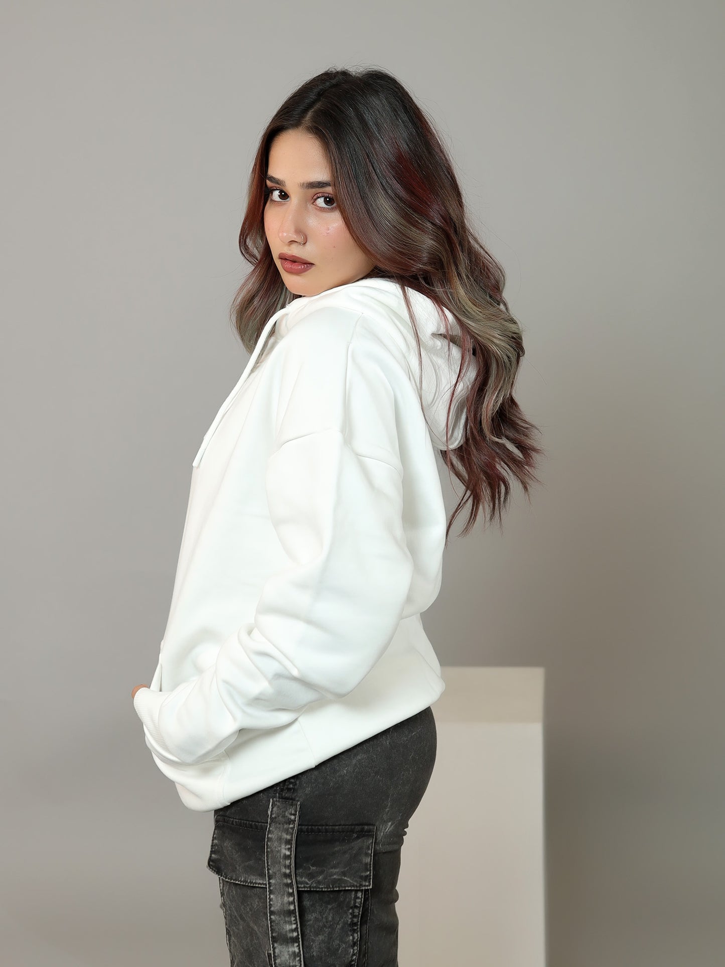 Glacial Comfort Oversized Hoodie | White | Unisex