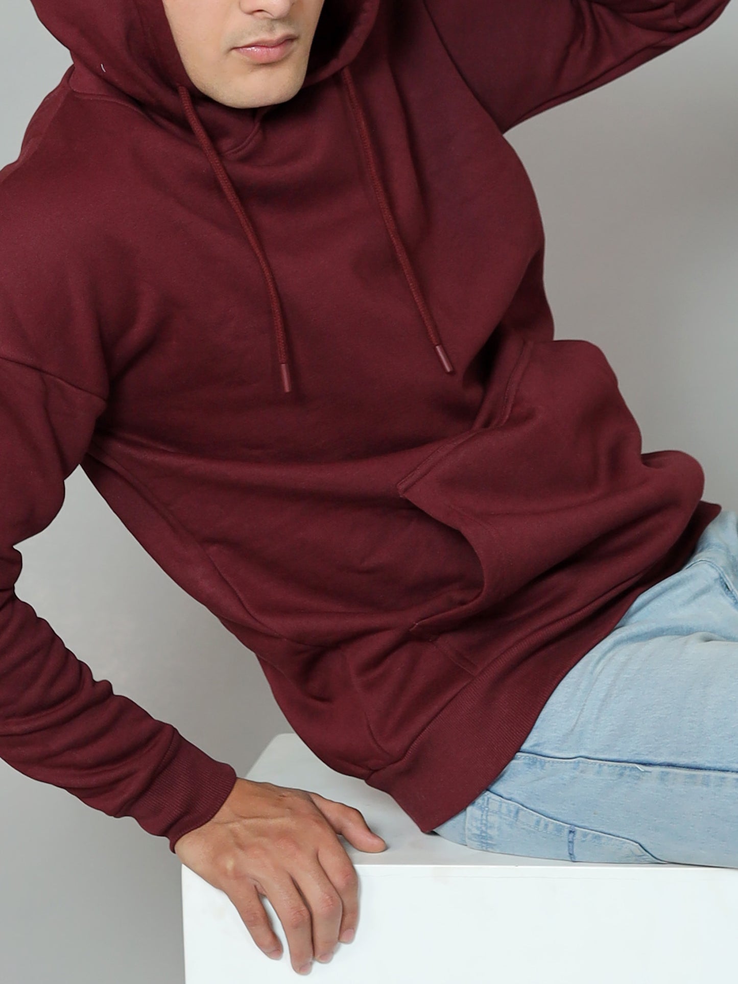 Burgundy Bliss Oversized Hoodie | Maroon | Unisex