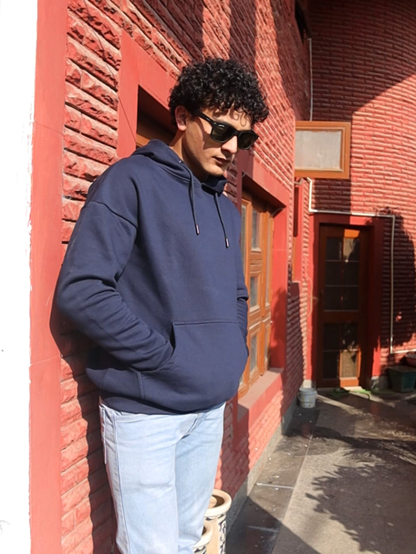 Stormy Nights Oversized Hoodie | Navy Blue | Unisex