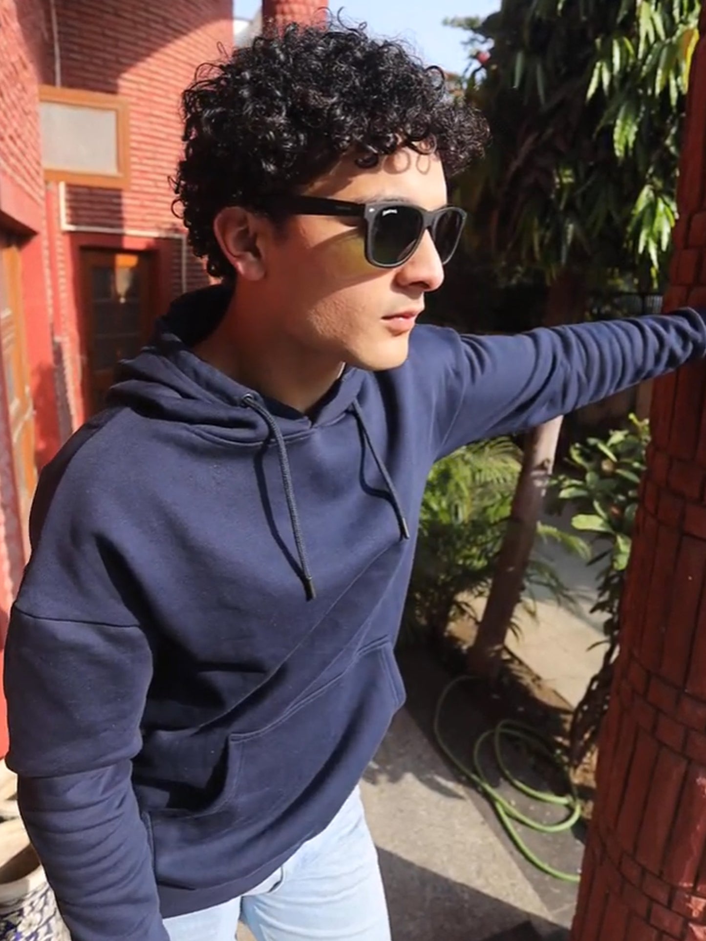 Stormy Nights Oversized Hoodie | Navy Blue | Unisex