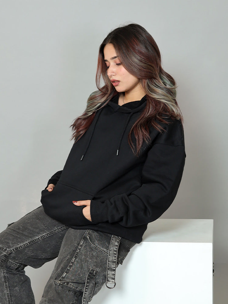 Obsidian Ease Oversized Hoodie | Black | Unisex