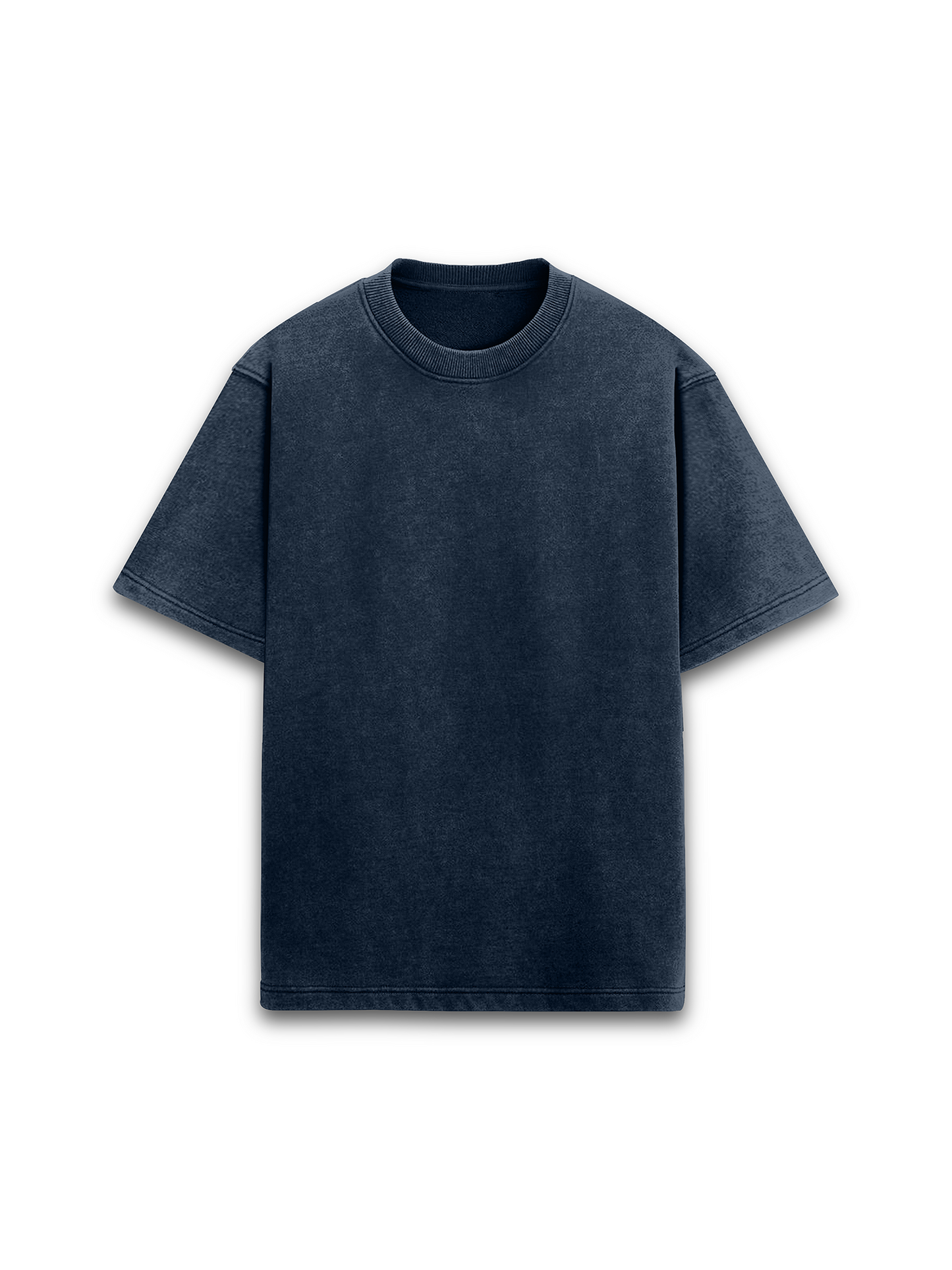 Midnight Unisex  Tide Acid Wash Oversized T-Shirt | Navy Blue