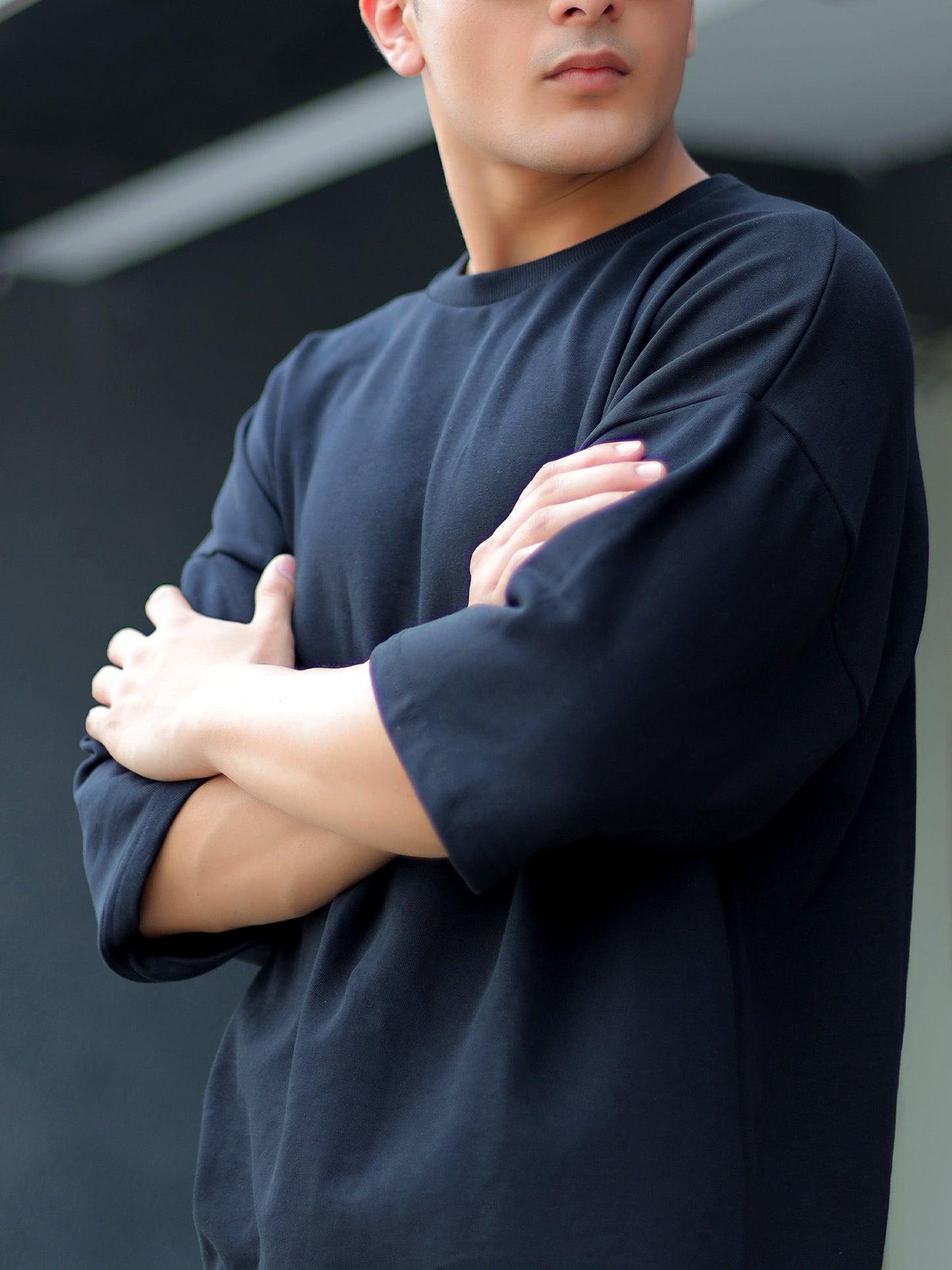 Comfortable Sleek Black Terry Cotton Oversized Stylish Co-ord Set At Stalworth