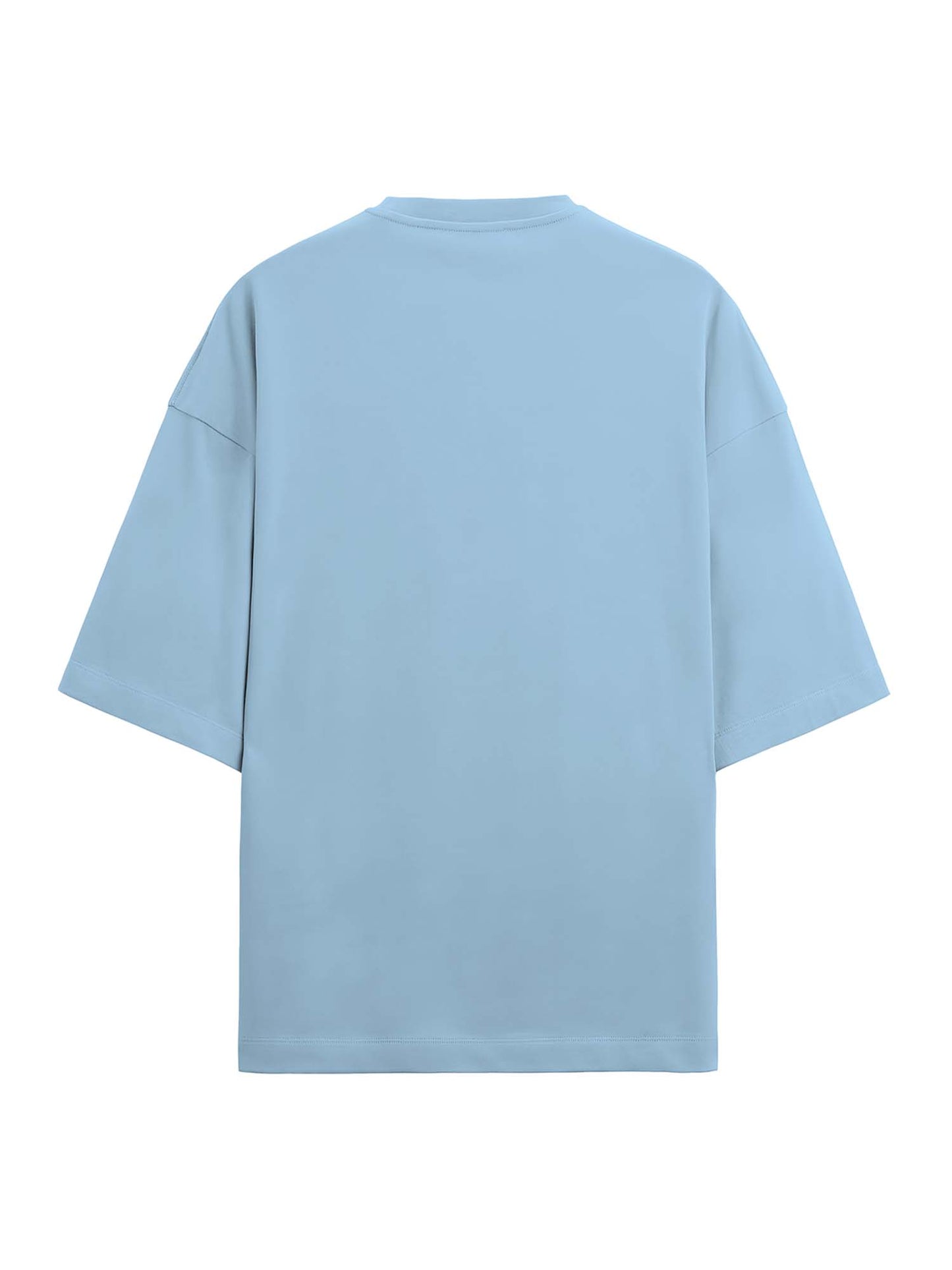 Pastel blue Terry Cotton Oversized Tee & Short