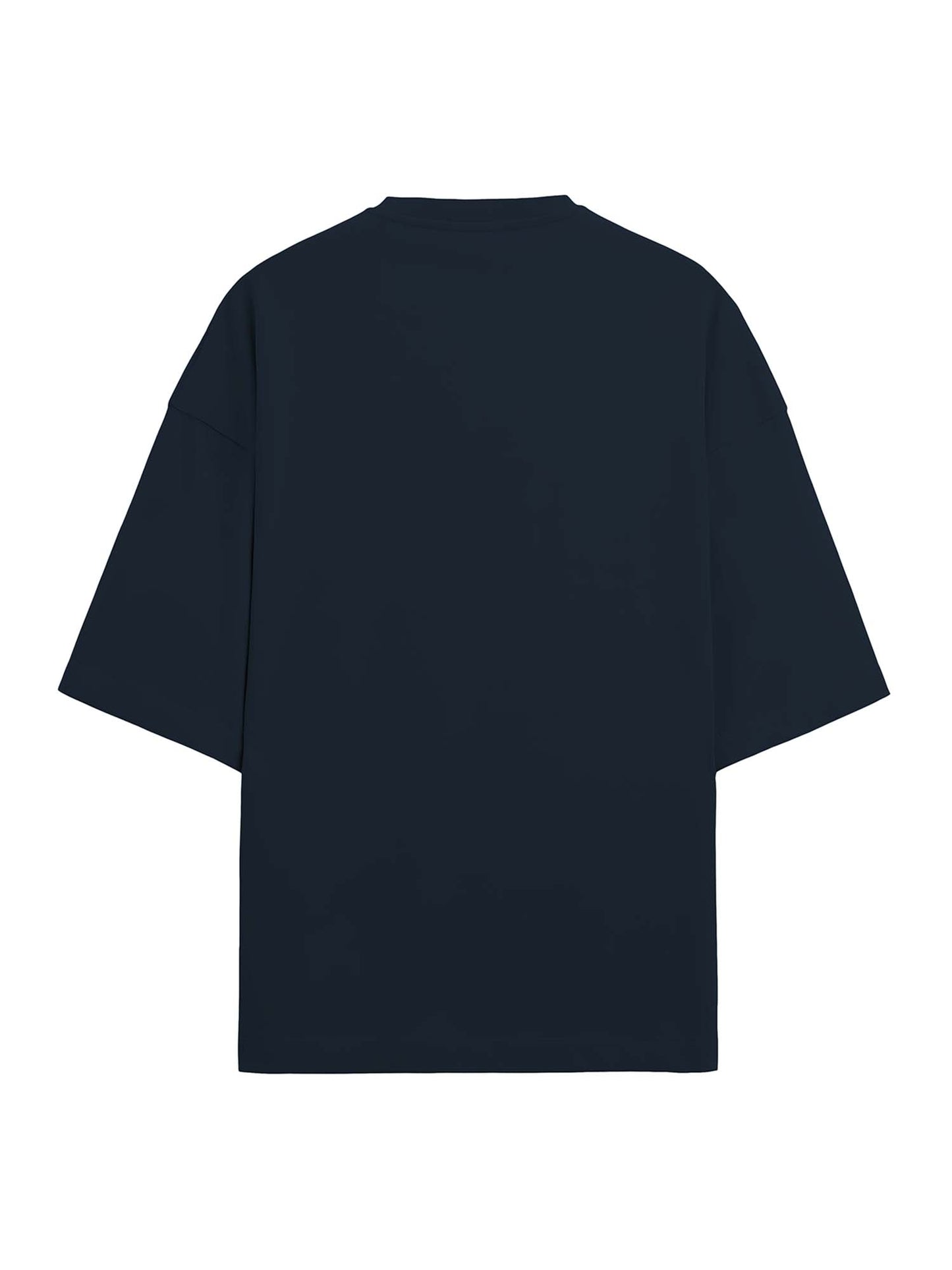 Indigo Blue Terry Cotton Oversized Tee & Short