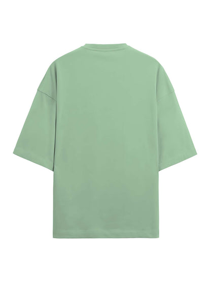 Jade Green Terry Cotton Oversized Tee & Short