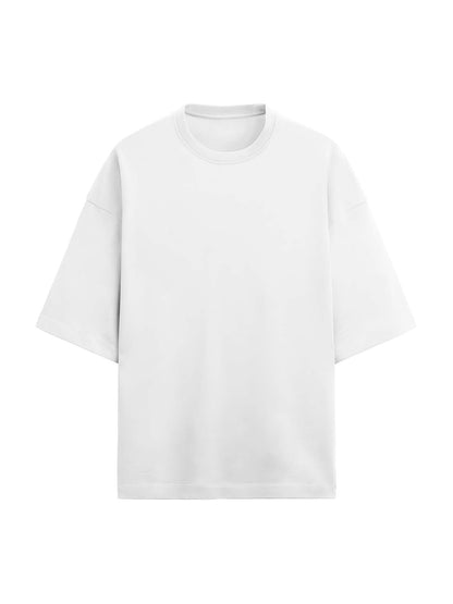 Crisp White Terry Cotton Oversized Tee & Short