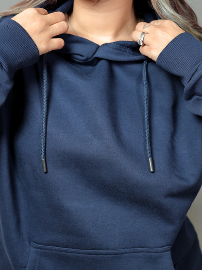 Stormy Nights Oversized Hoodie | Navy Blue | Unisex