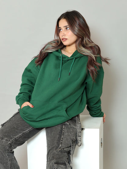 Deep Moss Oversized Hoodie | Bottle Green | Unisex