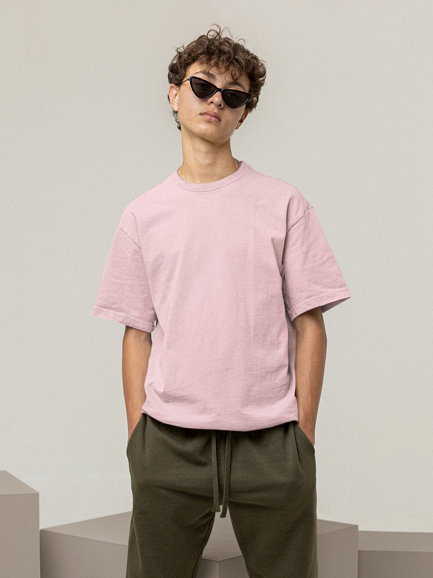 Petal Pink Comfort Oversized T-Shirt