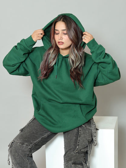 Deep Moss Oversized Hoodie | Bottle Green | Unisex