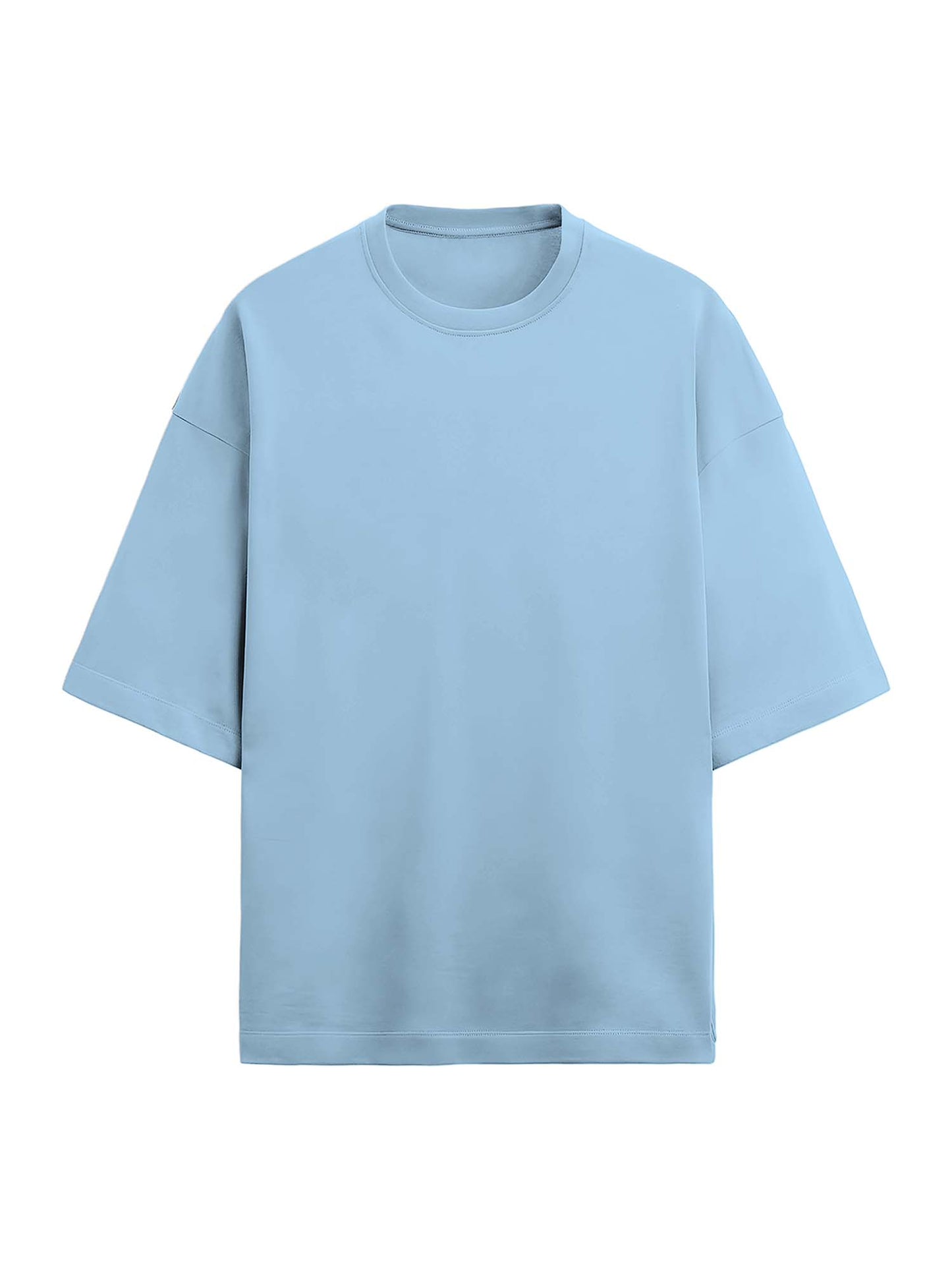 Pastel blue Terry Cotton Oversized Tee & Short