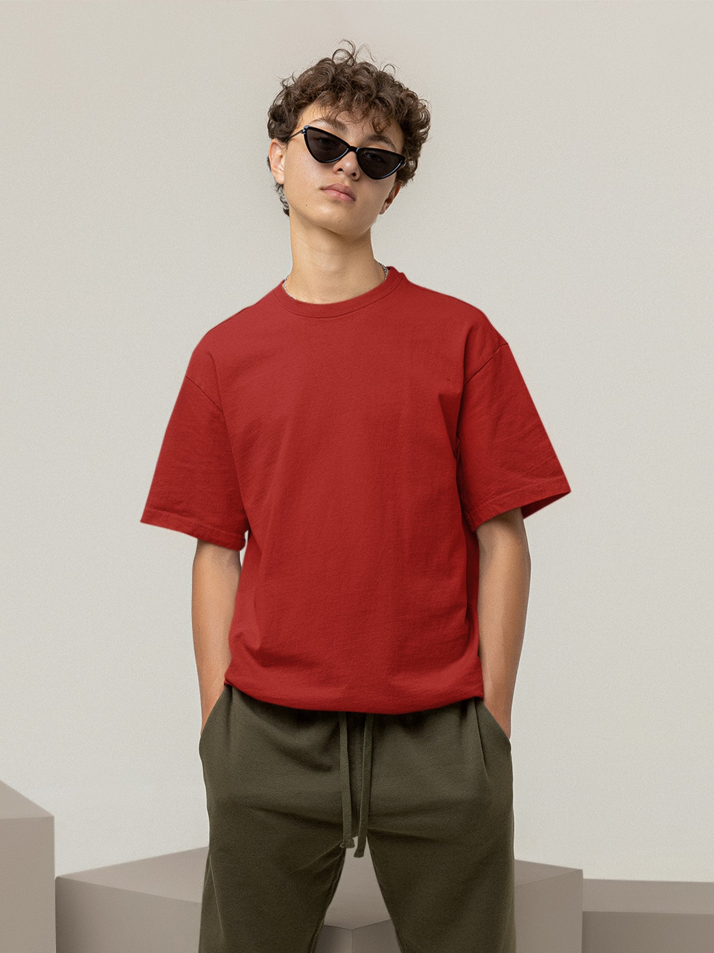 Crimson Chic Oversized T-Shirt