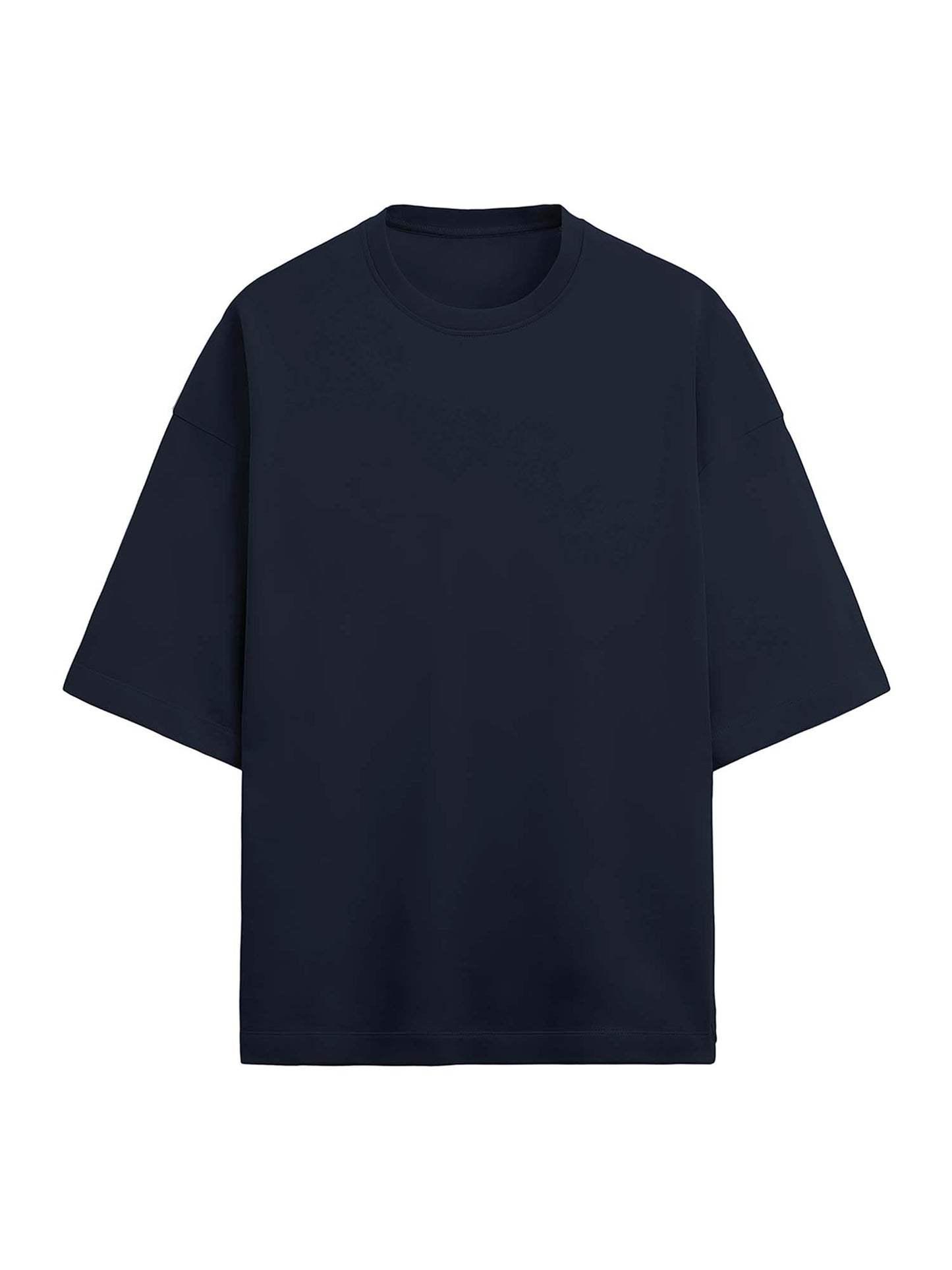 Indigo Blue Terry Cotton Oversized Tee & Short