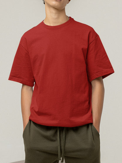 Crimson Chic Oversized T-Shirt